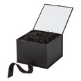 thumbnail image 2 of Hallmark 7" Large Black Gift Box with Lid and Shredded Paper Fill for Christmas, Hanukkah, Fathers Day, Graduations, Weddings, Birthdays, Grooms Gifts, Engagements, 2 of 7