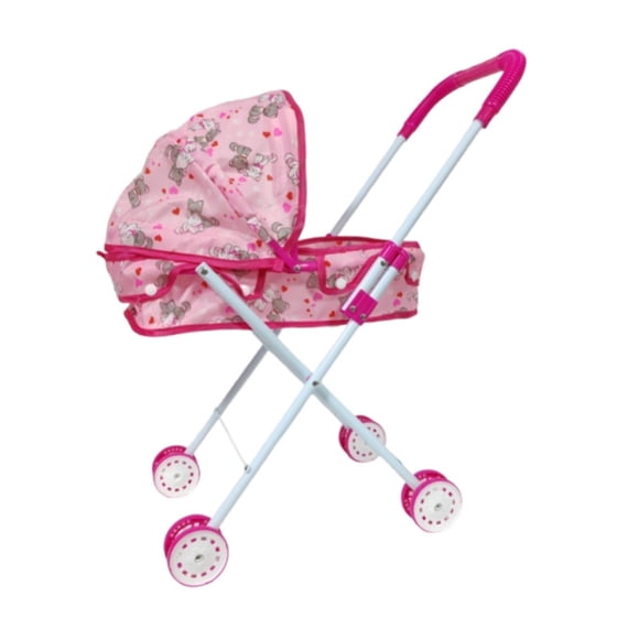 Siruishop Poussette Accessoire pour Poupée, Jouet de Simulation pour l'Extérieur, Jeu de Rôle, Fête, Motif Chat