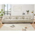 thumbnail image 3 of Gewnee White Chenille Cloud Couch 2 Seater Sofa for Living Room, Chenille 2 - Seat sofa with 2 Lumbar pillows and 2 throw pillows,, 3 of 14