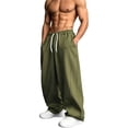 thumbnail image 2 of Tsivenald Men's Pants Baggy Wide Leg Fashion Trousers with Deep Side Pockets Mens Workout Sweatpants, 2 of 8