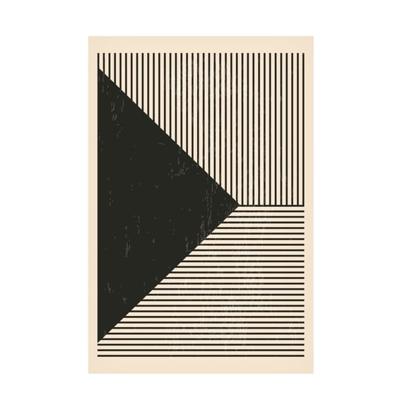 Trademark Fine Art jay stanley Black and White Lines Series 2 Canvas Wall Art