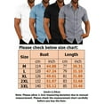 thumbnail image 2 of MAWCLOS Men's Button Down Dress Shirt Short Sleeve Casual Beach Tops Lapel Neck Solid Color Blouse, 2 of 2