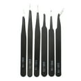 thumbnail image 3 of 6Pcs ESD Stainless Steel Precision Anti-Static Tweezers Set for Electronics, 3 of 6