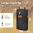 thumbnail image 7 of Tirrinia 2 Bottle Wine Tote Carrier - Leakproof & Insulated Padded Versatile Wine Cooler Bag, 7 of 7