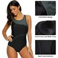 thumbnail image 4 of Women's Hollow Out One Piece Training Swimsuit Wider Strap Sport Swimwear, 4 of 7