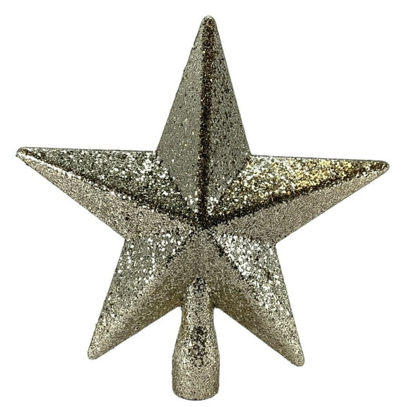 7.5 Inch Bronze Glittered Star Christmas Tree Topper