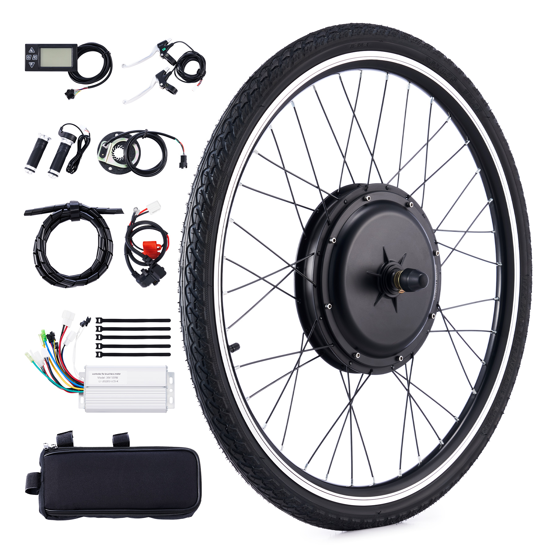 eBike Conversion Kit 1000W Hub Motor LCD Electric Bike DIY Set (Without  Battery  Charger)