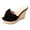 Black, variant on Womens Platform Wedge Sandals Espadrilles Raffia Heeled Suede Bow Slides Lightweight Open Toe Beach Vacation Shoes Light Green Size 8