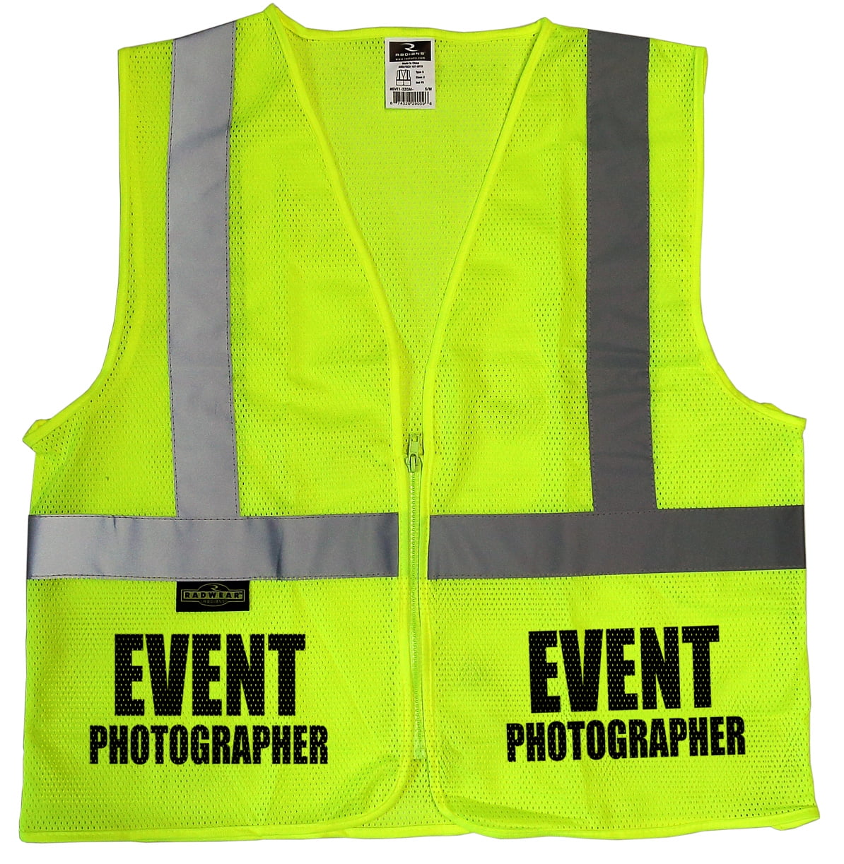 Qraphic Tee Photographer safety vest, Event Photographer High