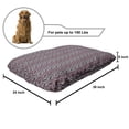 thumbnail image 2 of Herringbone Pet Bed, Optical Illusive Image Designed with Repeated Parallelograms, Chew Resistant Pad for Dogs and Cats Cushion with Removable Cover, 24" x 39", Pale Eggplant Beige, by Ambesonne, 2 of 4