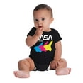 thumbnail image 6 of Retro NASA Worm Logo Space Shuttle Romper Boys or Girls Infant Baby Brisco Brands 12M, 6 of 7
