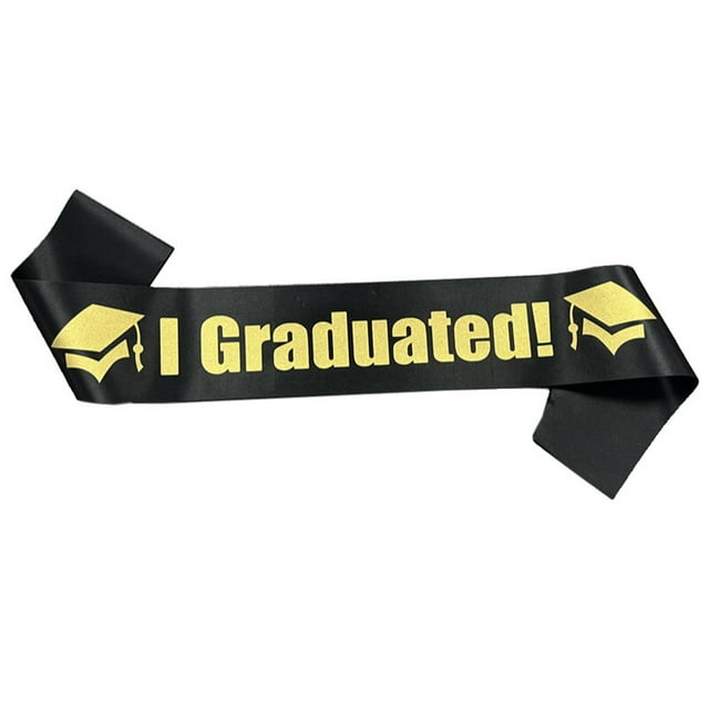 Aocisk I Graduated Sash for Graduation Academic Achievement Celebration Stole Gold S
