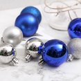 thumbnail image 5 of 24 bolas navideñas de 3 cm para decoración de árbol, adornos navideños de plástico dorado y plateado para colgar en el hogar, feliz año nuevo 2021, 5 of 5