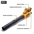 thumbnail image 5 of BALKONI Cordless Electric Leaf Blower Compatible With DeWalt 20V Battery, 200 MPH, 800 CFM For Garden, 5 of 9