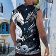 thumbnail image 4 of Yopmin Mens Graphic Tank Tops Dragon Crew Neck Fashion Graphic Tank Tops Summer Sleeveless Shirts for Sports Fitness, 4 of 8