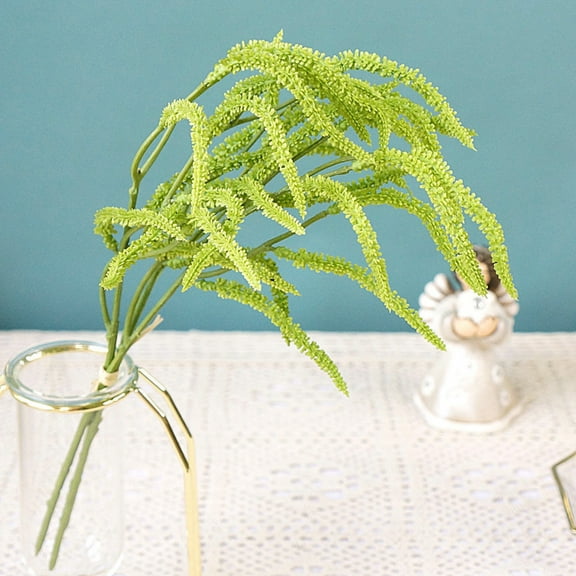 Visland 6PCS Artificial Fake Grass Plants Flowers Greenery Shrubs Plant for Outdoor Planters Wedding Indoor Outside Hanging Home Garden Décor