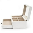 thumbnail image 6 of Jewelry Box Jewrlry Organizer, Wooden Jewelry Boxes for Women Jewelry Box for Girls, Gift Jewelry Box with Drawer and Mirror -White, 6 of 7