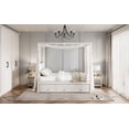 thumbnail image 6 of Newest Full Size Upholstery Canopy Platform Bed with Trundle , Three Storage Drawers, Beige, 6 of 9