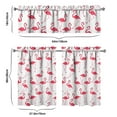 thumbnail image 6 of Kitchen Curtains 36 Inch Short - 3 Panel Set, Flamingo Tropical Bird Print, Rod Pocket Window Curtain, 100% Polyester for Hawaiian Summer Beach Decor, Easy Wash, 6 of 6