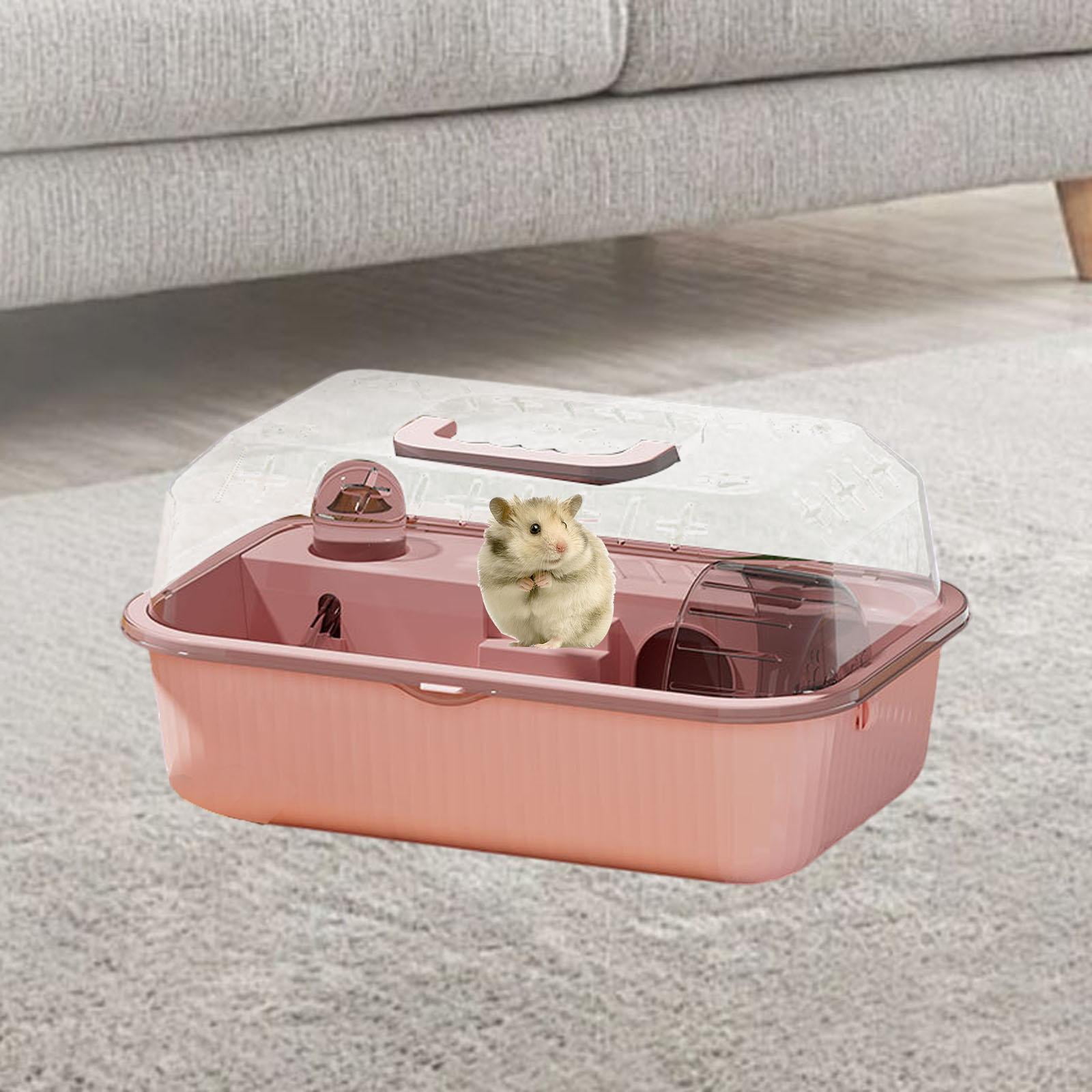 balikha Small Animal Cage, Hamster Living Space, Portable Ventilation, Water Bottle, Pet Exercise, Playhouse, Pet Transport Box for Mouse Mice