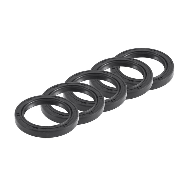 Sello de Aceite Universal TC Doble Labio con Resorte de Acero 40x55x7mm Alta Presión Caucho NBR Negro 5pcs