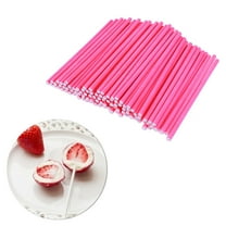 Raindrops 100Pcs Mini Coloured Lollipop Sticks for DIY Projects 3.9x0.14x0.14in