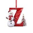 thumbnail image 2 of Qjidjing Snowman Alphabet Letter Ornaments for Christmas Tree, 3.15 inch, Red Xmas Hanging Decor, 2D Acrylic Pendants for Home Party , Letter Z, 2 of 6