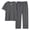 🔥 Gray, variant on Dianli Men's Casual Solid Color Round Neck Notch Short Sleeve Pullover Shirt and Loose Waist Long Pants Set, Cotton Comfortable Two Piece Loungewear, Lightweight Relaxed Fit for All Seasons Pink M