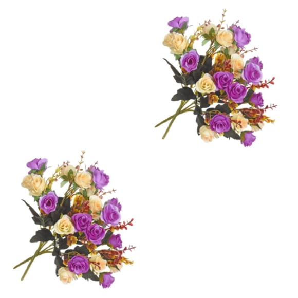 Matsuzay 2 flores de cementerio multicolor decoración de flores artificiales