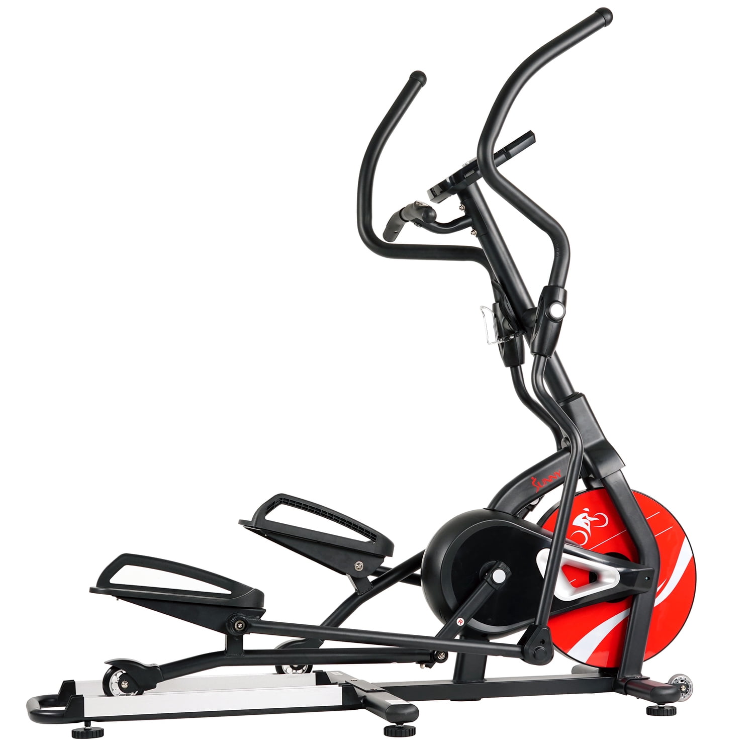 Sunny Health & Fitness Magnetic Elliptical Trainer Machine with LCD Monitor and Heart Rate Monitoring - Stride Zone, SF-E3865