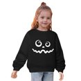 thumbnail image 3 of Odeerbi Toddler Boys Girls Halloween Crewneck Sweatshirts Fall Winter Cotton Sweatshirt Toddler Kids Cute Solid Color Halloween Print Long Sleeve Sweatshirts Top Toddler Clothes Black, 3 of 5