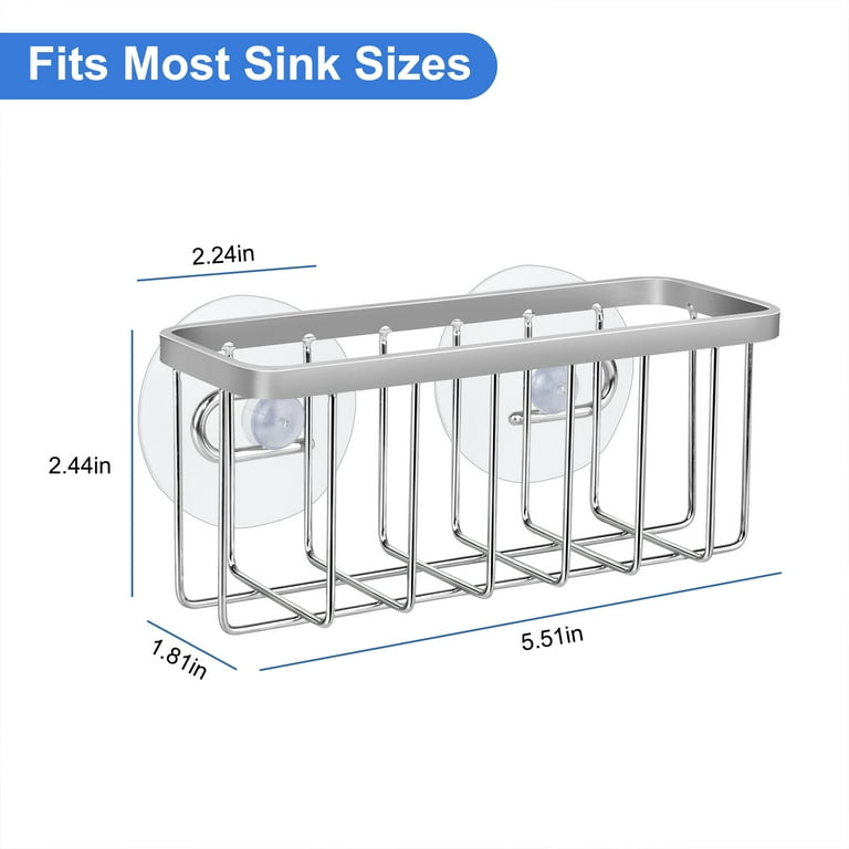 TSV Stainless Steel Sink Sponge Holder with Suction Cups photo 2