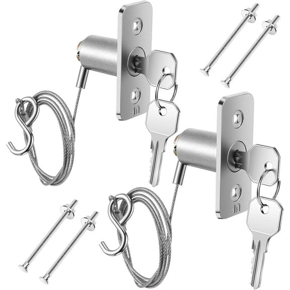 2 Set Emergency Release Lock Kit, Garage Door Opener Quick Release Lock for Universal Garage Door Openers
