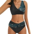 thumbnail image 1 of Gibobby Trajes de Baño para Mujer Bikini sexy para mujer Cintura alta Estampado de puntos Estación independiente Traje de baño dividido(Negro,M), 1 of 4