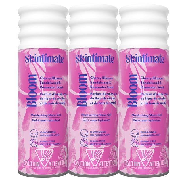 Gel de afeitar Skintimate Bloom hidratante 207 ml para mujer (paquete de 3)