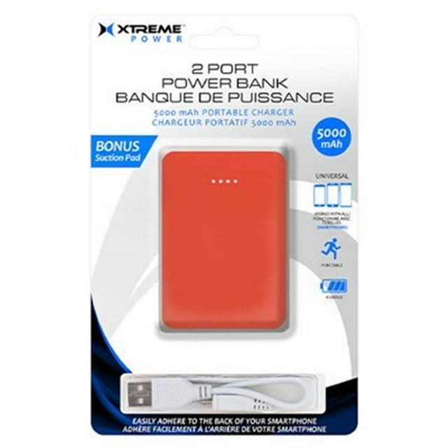 Xtreme XBB80145RED Power Bank 5K avec Ventouse, Rouge