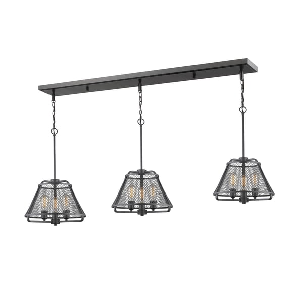 Z-Lite 451-16-3BRZ Luka 9 Light 55" Wide Linear Chandelier - Bronze