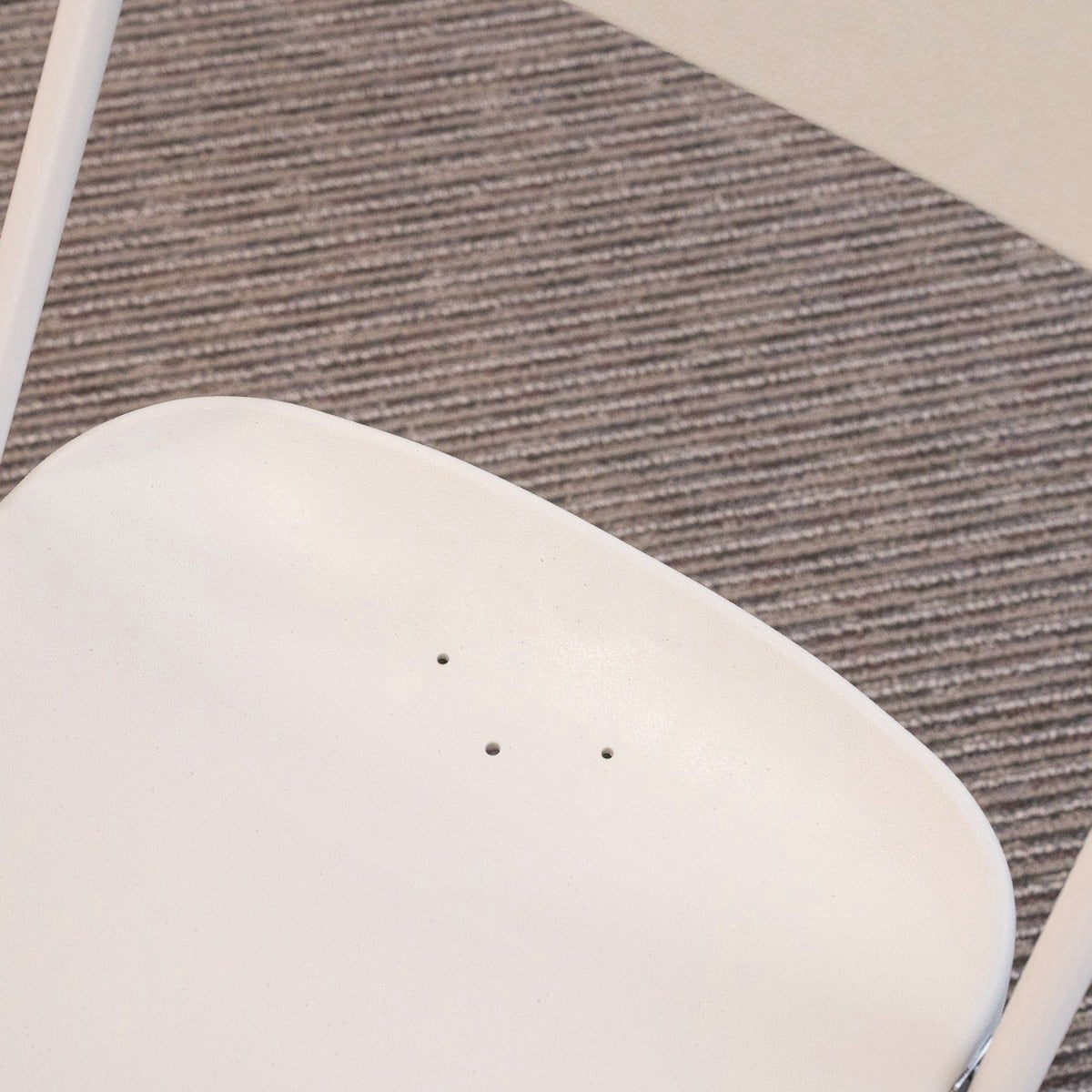 TitanPRO™ Plastic Folding Chair with Drain Holes - White
