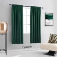 thumbnail image 2 of Cortinas de ventana DONREN, color verde esmeralda oscuro, opacas, 160 cm, 2 of 7