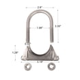 thumbnail image 2 of Abrazadera para silenciador de escape con perno en U de alta resistencia de acero inoxidable de 3 pulgadas (76 mm) Diseño de sillín con nervaduras reforzadas, 2 of 5