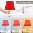 thumbnail image 4 of LED Desk Lamp Red Table Nightstand Lamps with 3 Color Temperatures for Home Bedroom Living Room Decor 8x12, 4 of 8