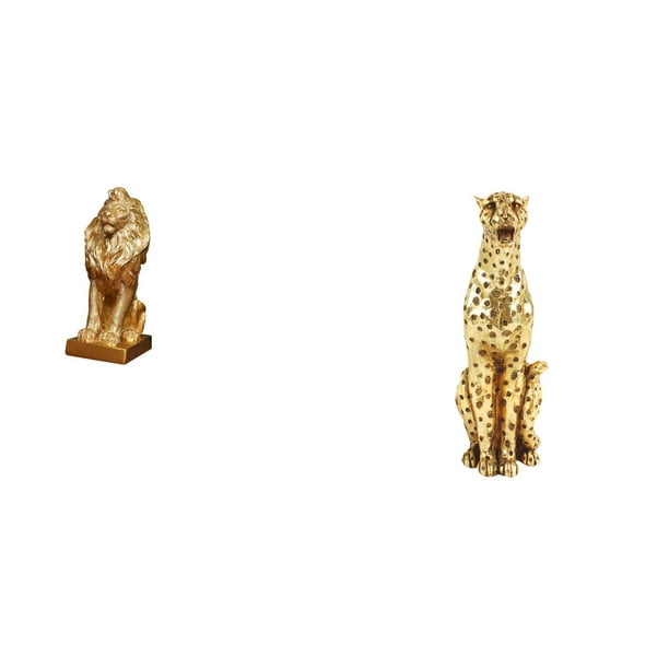 Figura de león,Estante con estatua de león para escritorio,oficina,decoración del hogar,Figura decorativa de león coleccionable para escritorio,Figura de guepardo,Figura de guepardo