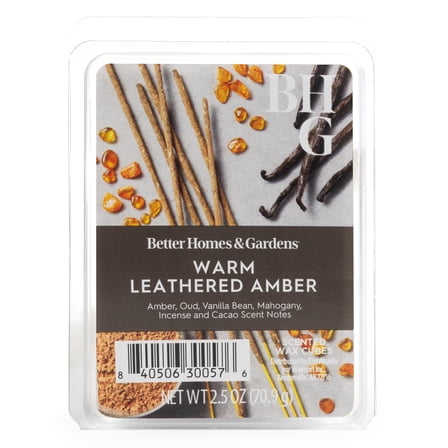 Better Homes & Gardens 2.5oz Wax Melt Warm Leathered Amber