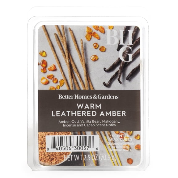 Better Homes & Gardens 2.5oz Wax Melt Warm Leathered Amber