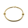 thumbnail image 1 of Pulsera Pulso Dama Casa del Anillo Oro Sólido 14K amarillo 19 cm, 1 of 3