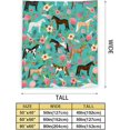 thumbnail image 3 of Horse Blanket Gifts for Girls Women Cute Horses Flowers Flannel Fleece Throw Blanket Soft Warm Fuzzy Pink Blanket for Horse Lovers Decor Bed Couch Living Room for Kids 50"x40", 3 of 4