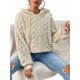 thumbnail image 2 of Suéter Holgado de Franela con Capucha para Mujer, Larga y Cálido para Invierno Albaricoque L, 2 of 8