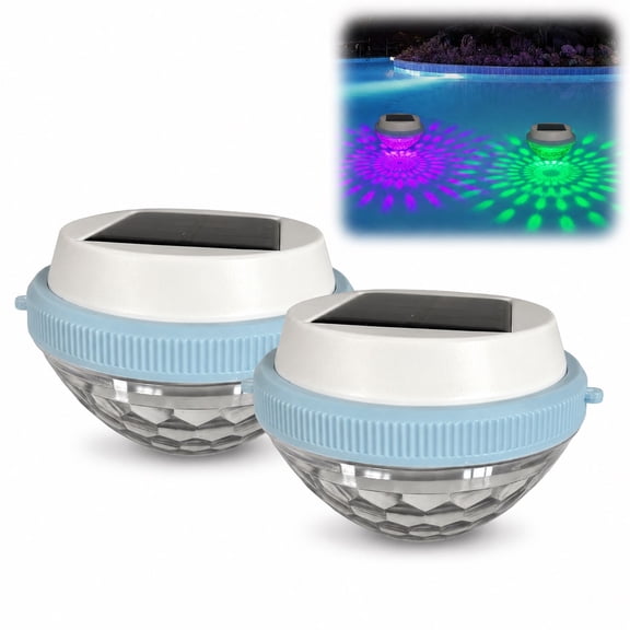 2026 Upgrade Solar Floating Pool Lights,Waterproof LED Floating Lights With Auto Color Changing For Pool, Pond Fountain