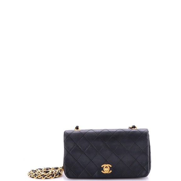 Pre-Owned Vintage Full Flap Bag Quilted Lambskin Mini By Rebag