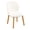 White, variant on Ktaxon Armless Chenille Accent Chair, Modern Vanity Chair with Solid Wood Legs, Ergonomic Curved Back Leisure Chair for Bedroom Study Dressing Room White